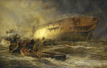  Seeschlacht Malerei - Meer Kriegsschiff Seeschlacht kämpfen